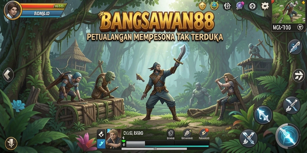 Tampilan gameplay seru dari BANGSAWAN88 dalam suasana petualangan.