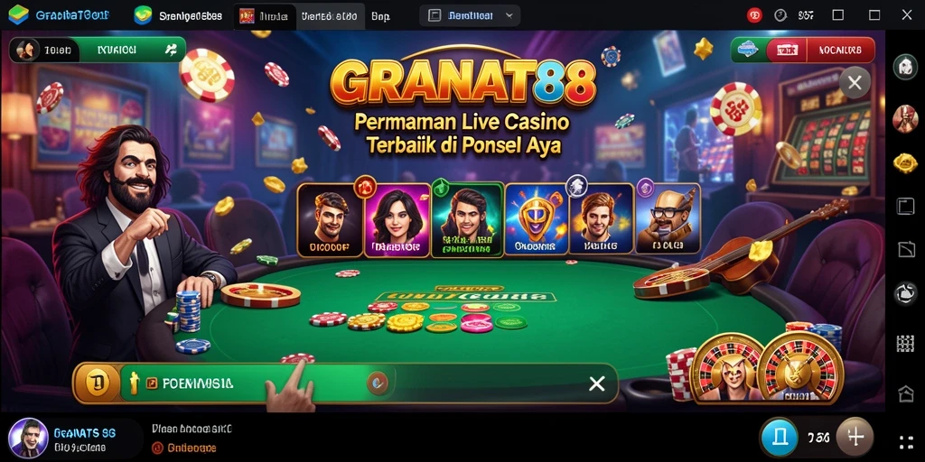 Tampilan menarik dari gameplay Live Casino di GRANAT88.
