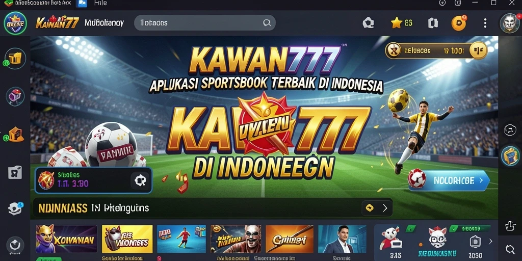 Tampilan menawan dari antarmuka KAWAN777 yang pas untuk Sportsbook.