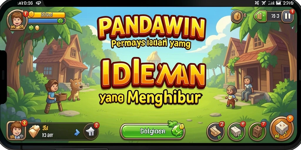 Screenshot gameplay <strong>PANDAWIN</strong> menampilkan karakter yang sedang berkembang.