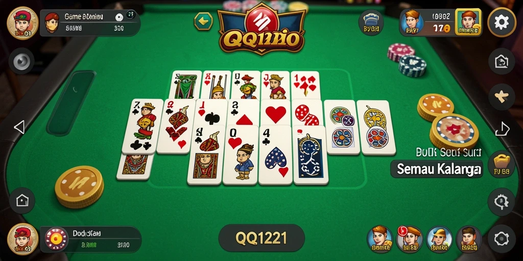 Tampilan gameplay seru dalam QQ1221 yang menarik.
