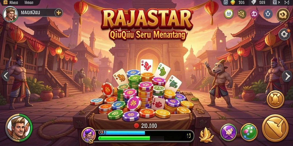 Tampilan gameplay QiuQiu yang seru di RAJASTAR.