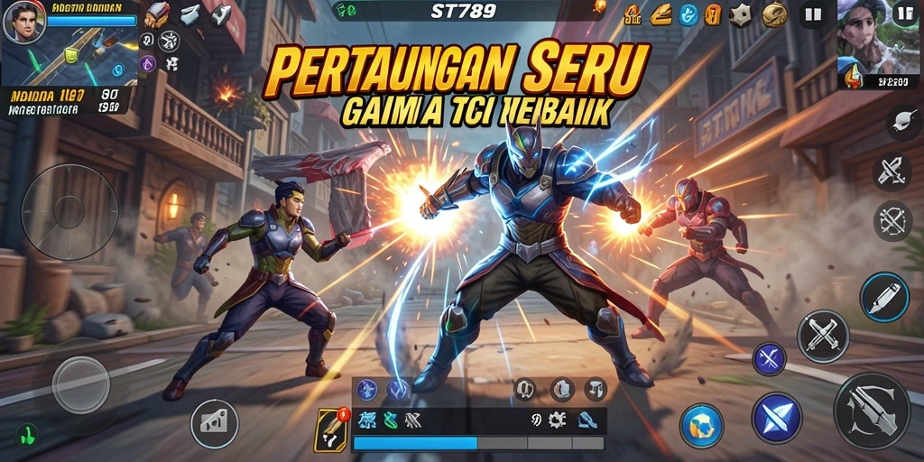 Screenshot ST789 menunjukkan aksi bertarung yang mendebarkan.