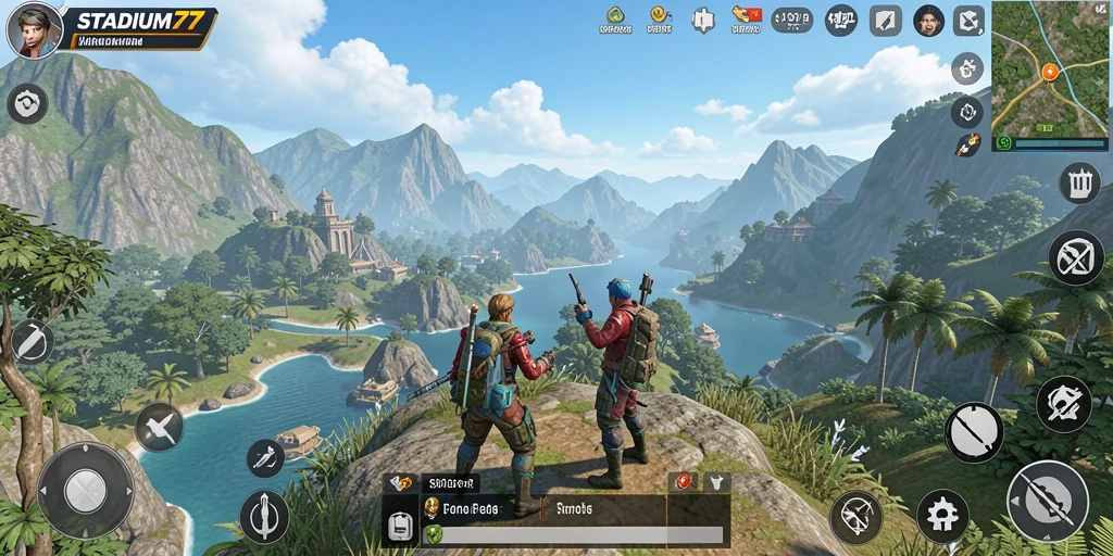Gameplay STADIUM77 yang menampilkan dunia terbuka dan petualangan seru