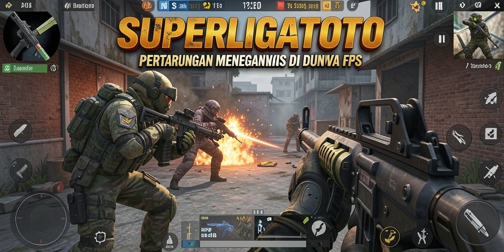 Gameplay menegangkan di SUPERLIGATOTO dengan aksi FPS.