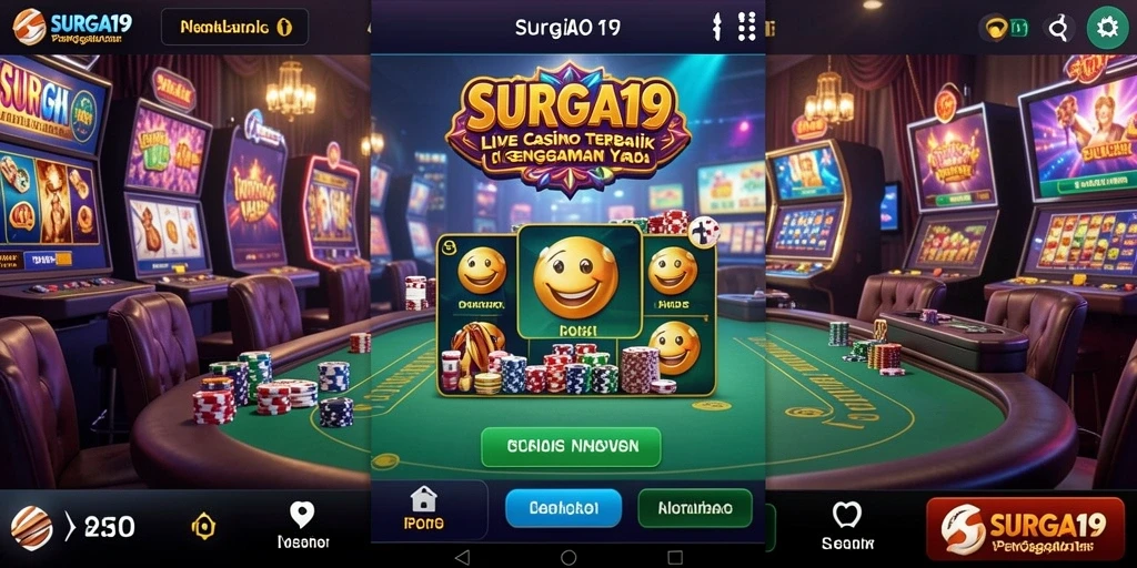Gameplay live casino yang menegangkan dan interaktif di SURGA19.