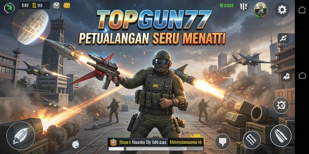 Tampilan gameplay seru di dunia petualangan TOPGUN77.